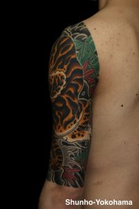 和彫り 手彫り 刺青 タトゥー tattoo 横浜 俊宝 虎 tiger 入れ墨