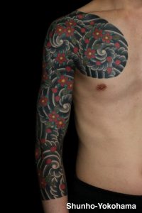 和彫り 手彫り 刺青 タトゥー tattoo 横浜 俊宝 桜 入れ墨