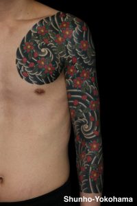 和彫り 手彫り 刺青 タトゥー tattoo 横浜 俊宝 桜 入れ墨