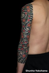 和彫り 手彫り 刺青 タトゥー tattoo 横浜 俊宝 桜 入れ墨